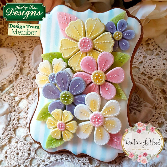 Silicone Mould Stitched Flowers Blossoms