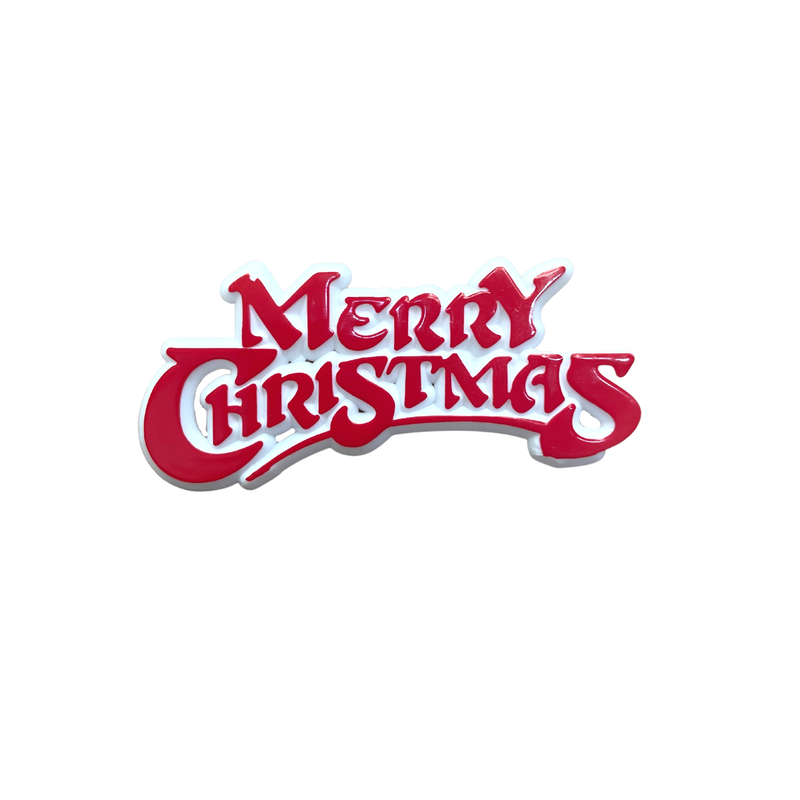 Merry Christmas Sign Red/White