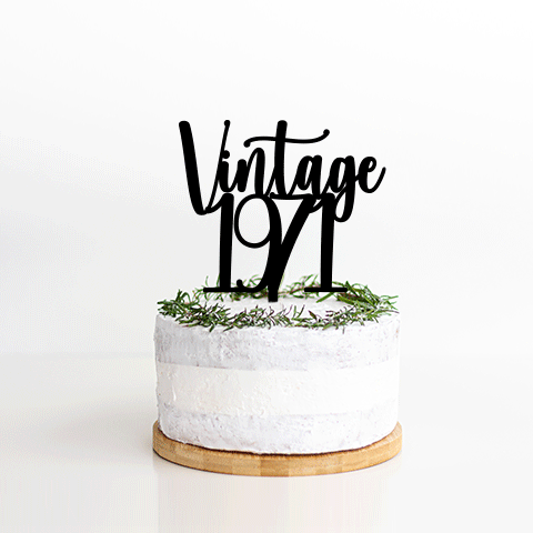 Topper Handwritten Vintage Year
