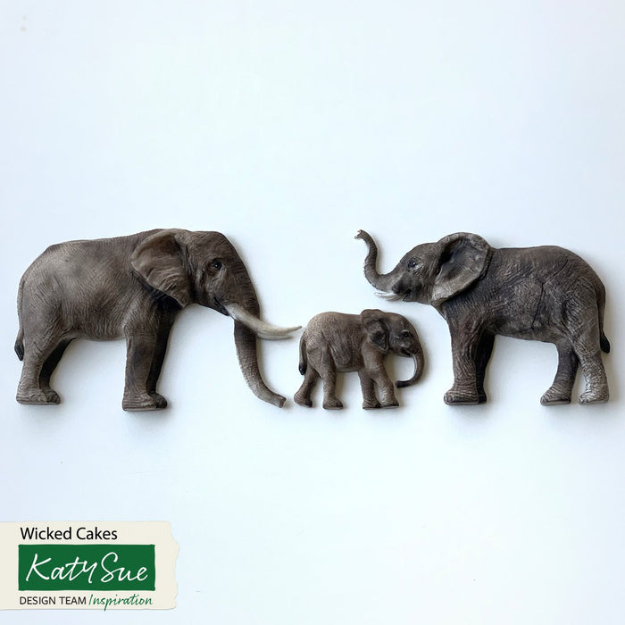 Silicone Mould Elephant Family
