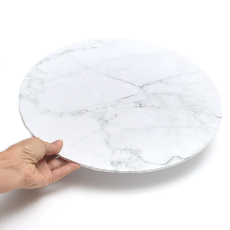 Masonite Board Round Marble 14in