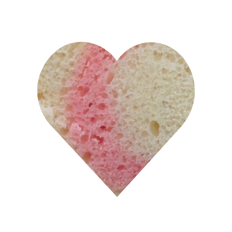 Naked White/Strawberry Mud Heart