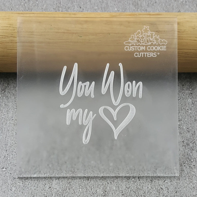 Debosser Plate You Won My Heart