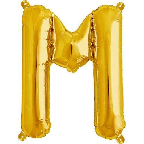 Alphabet Balloon Gold 16in M *Clearance*