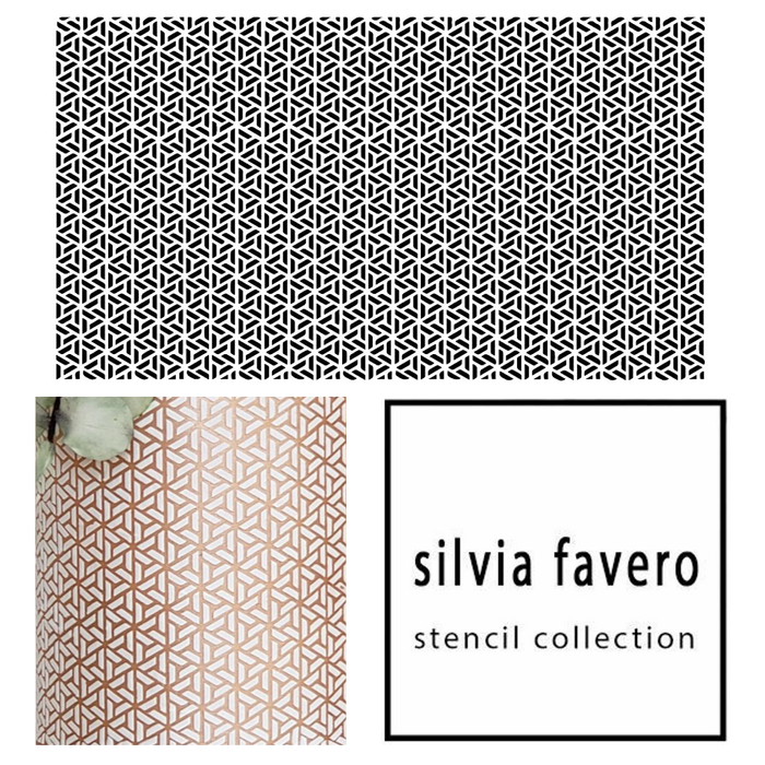 SILVIA FAVERO XL CAKE STENCIL WISTERIA