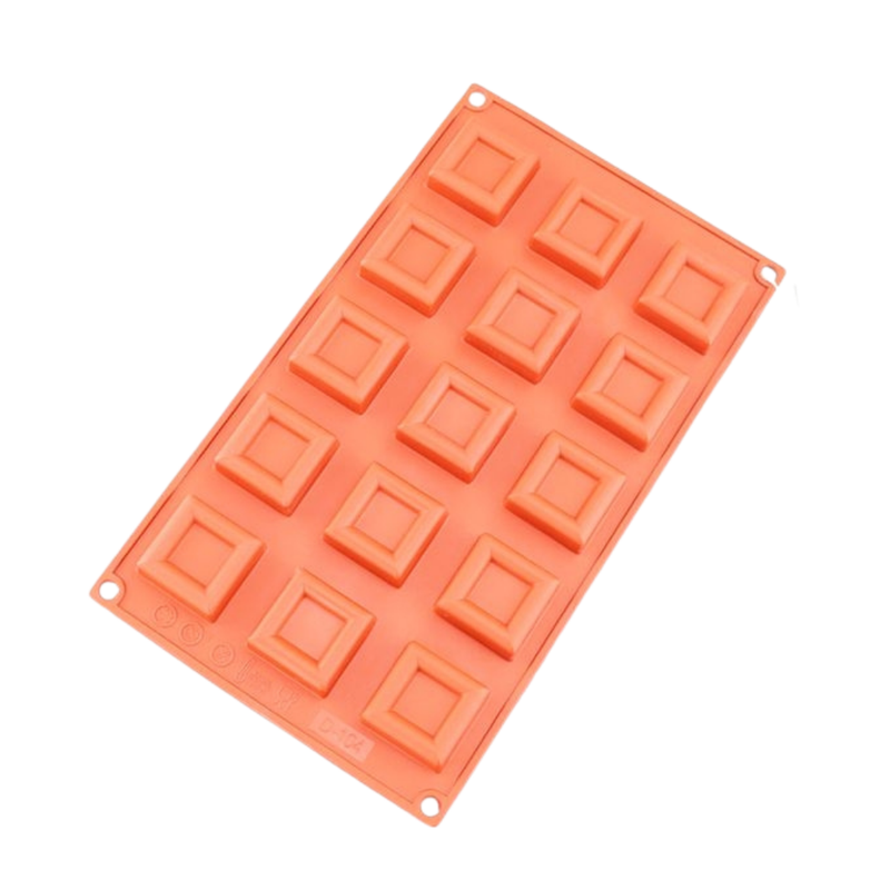 Silicone Mould Savarin Square 15 Hole