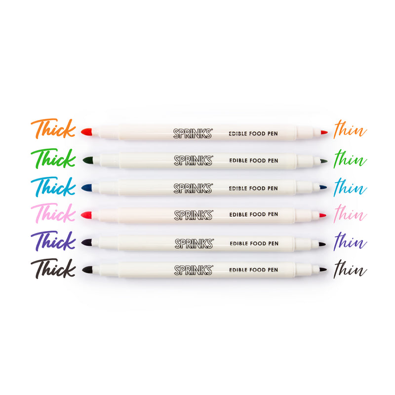 Edible Food Pens Pastel Pack 6pc