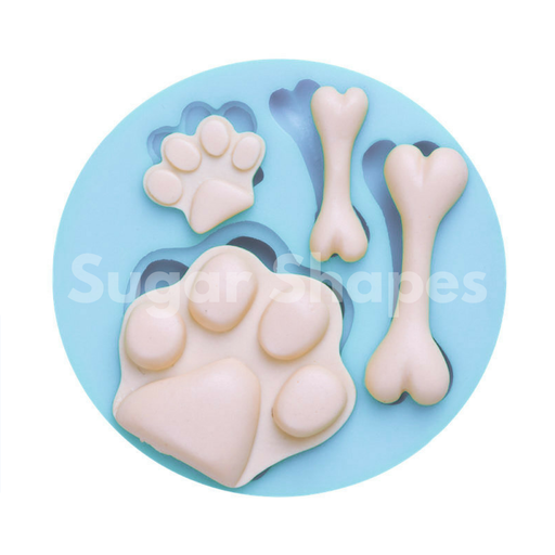 Silicone Mould Paw & Bone Assorted