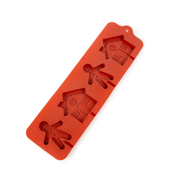 Silicone Mould Gingerbread Man & House