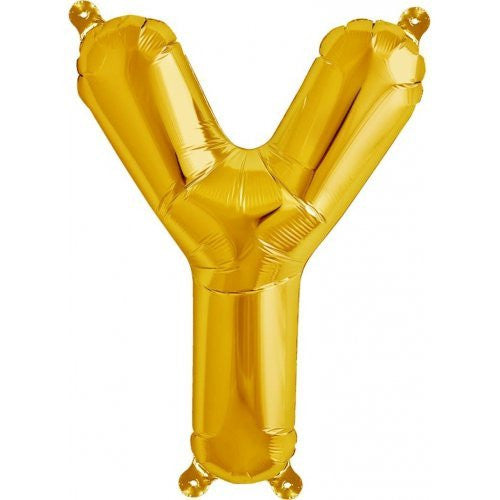 Alphabet Balloon Gold 16in Y *Clearance*
