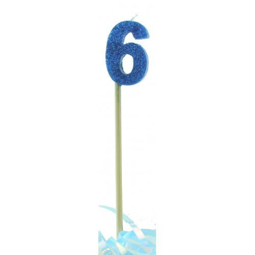 Stick Candle Glitter Blue #6