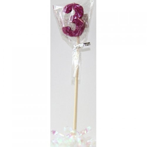 Stick Candle Glitter Pink #3