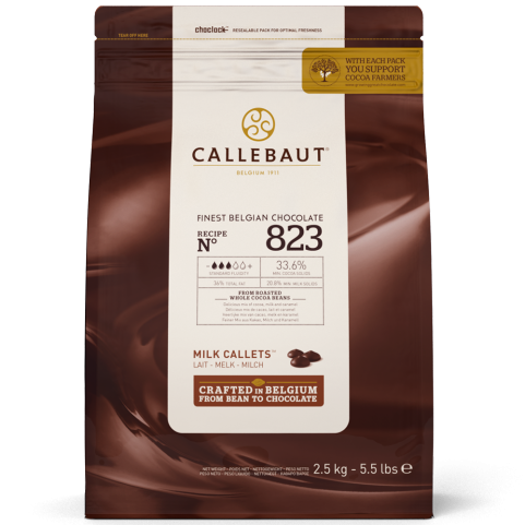 Callebaut Chocolate 2.5kg 823 Milk