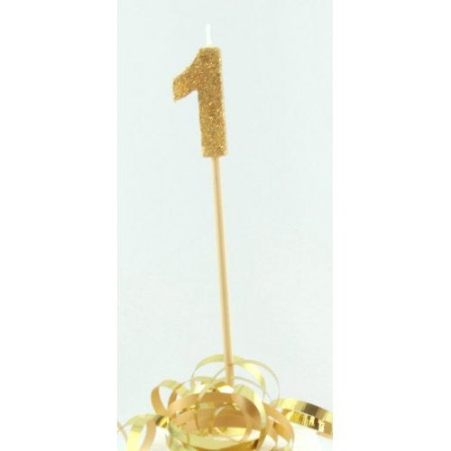 Stick Candle Glitter Gold #1