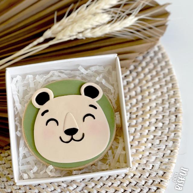 Stamp Embosser With Cutter 'Little Biskut' Lion And Bear