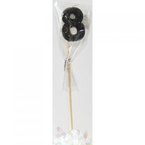Stick Candle Glitter Black #8