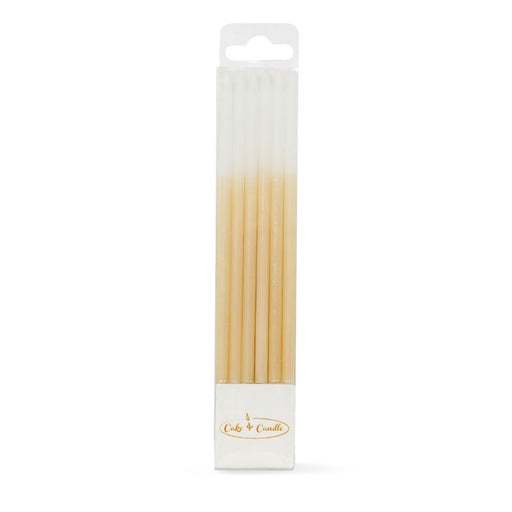 Candles Tall Ombre Gold 12pc