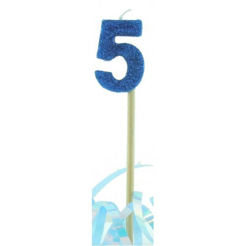 Stick Candle Glitter Blue #5