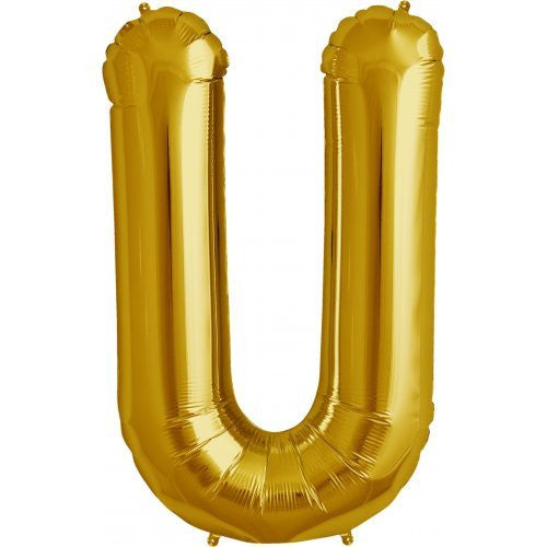 Alphabet Balloon Gold 34in U *Clearance*