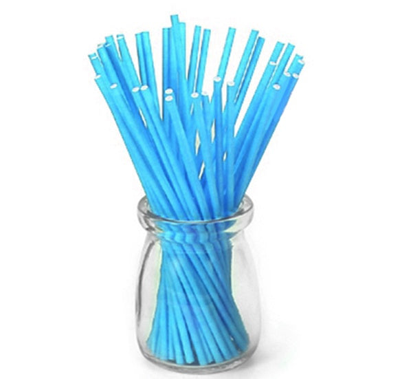 Lollipop Sticks 15cm 50pc Blue