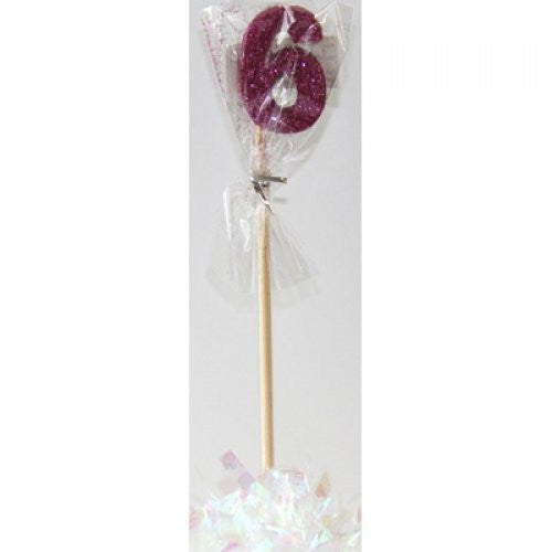 Stick Candle Glitter Pink #6