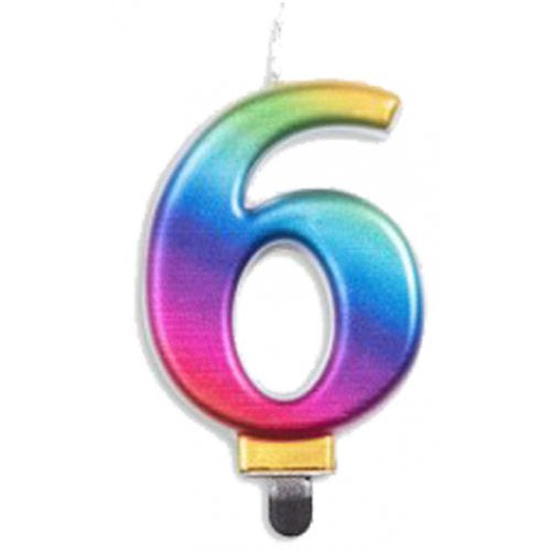 Jumbo Candle Rainbow #6