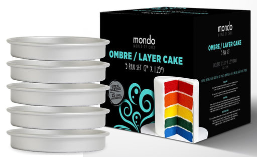 Mondo Pro Cake Tin Round Ombre Layer 5pc