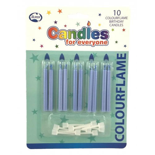 Candle Colour Flame Blue 10pc