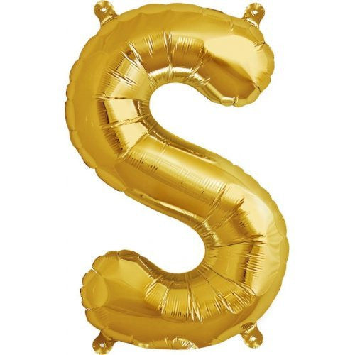 Alphabet Balloon Gold 16in S *Clearance*