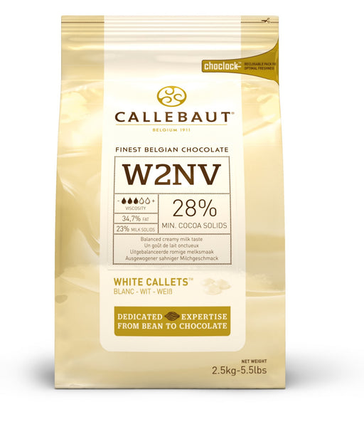CALLEBAUT CHOCOLATE 2.5KG W2 WHITE