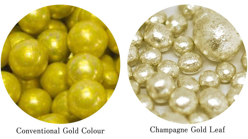 Champagne Gold Leaf Arazan Sugar Pearls Mix 2.5g