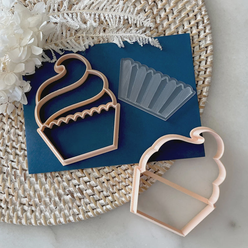 Debosser With Cutter 'Little Biskut' Cupcake