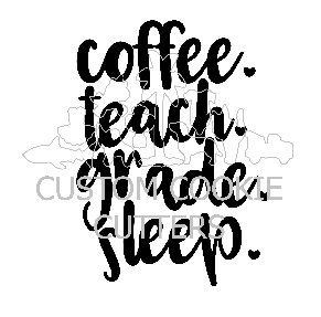 STAMP EMBOSSER COFFEE TEACH GRADE SLEEP