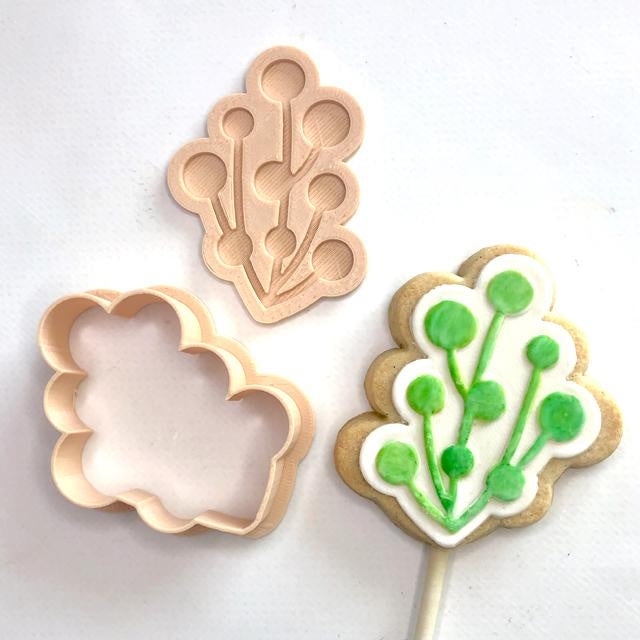 Stamp Embosser With Cutter 'Little Biskut' Berry Cluster