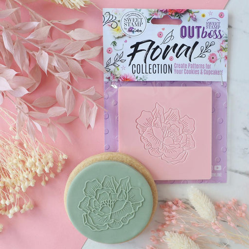 SWEET STAMP OUTBOSS TEXTURE TILES FLORAL PRETTY PEONY