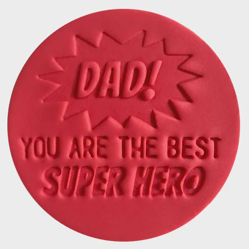 STAMP EMBOSSER 'LITTLE BISKUT' DAD YOU ARE THE BEST SUPER HERO