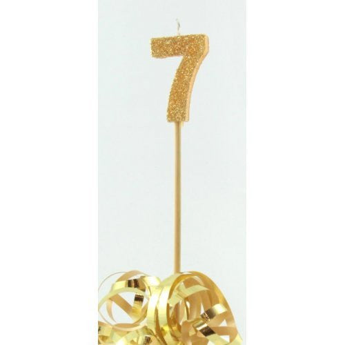 Stick Candle Glitter Gold #7