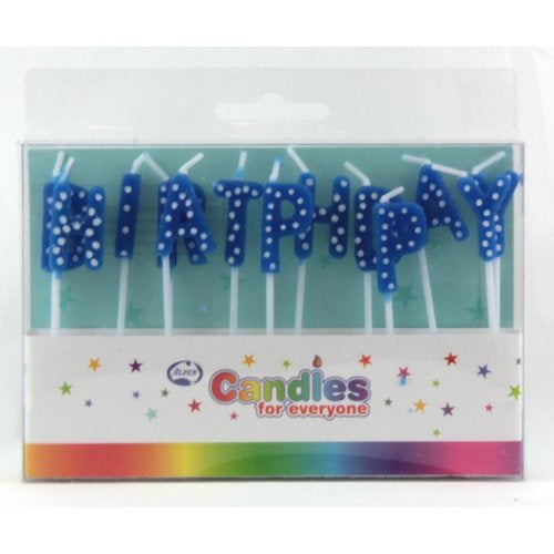 Candle Happy Bday Blue 13pc