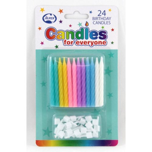 Candle Pastel Mix 24pc