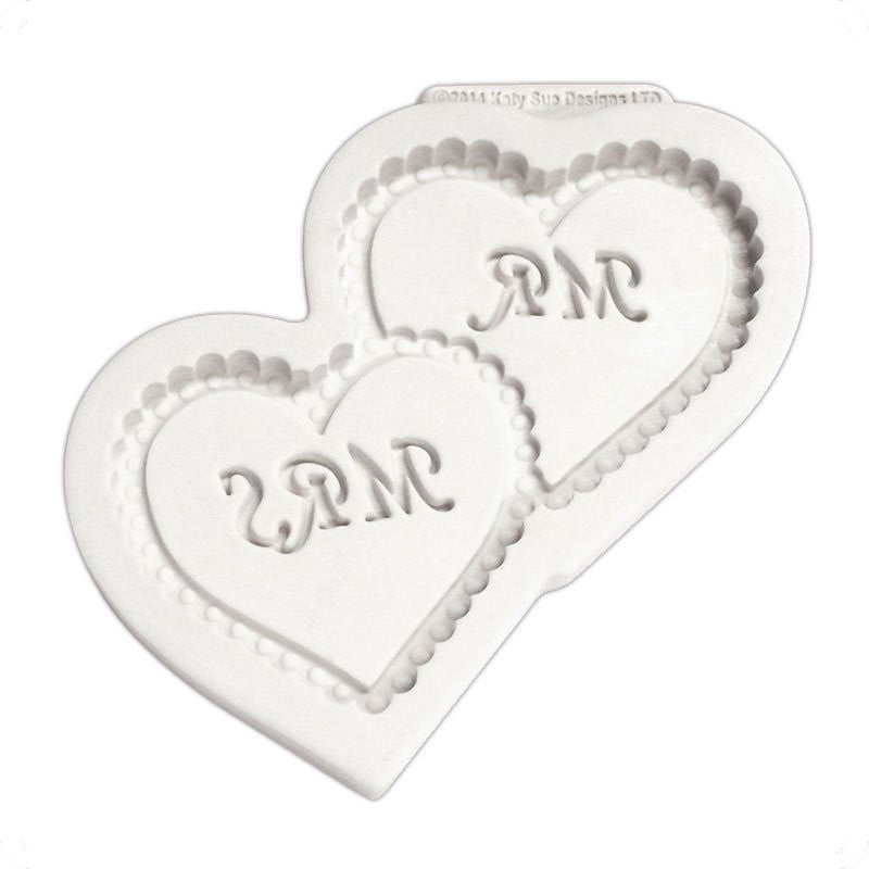 Silicone Mould Mr & Mrs Intertwined Hearts