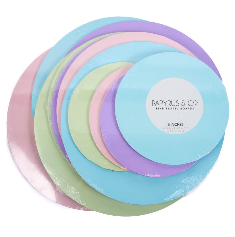 Masonite Board Round Pastel Blue 8in