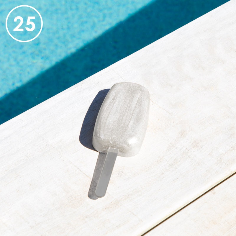 Acrylic Popsicle Sticks Silver 25pc