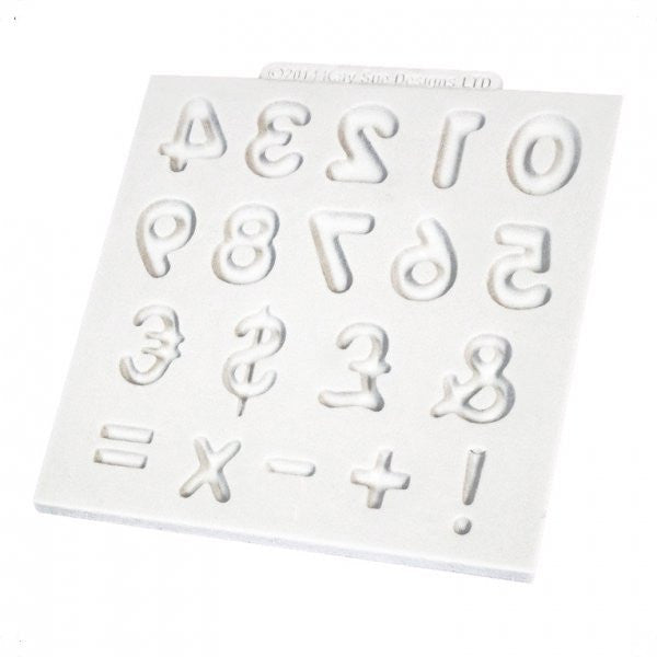 Silicone Mould Domed Numbers