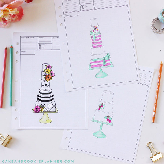 CAKE SKETCHING TEMPLATE ELEMENTS