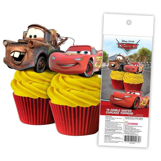 EDIBLE WAFER CUPCAKE TOPPERS 16PC DISNEY CARS