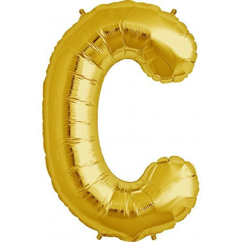 Alphabet Balloon Gold 34in C *Clearance*
