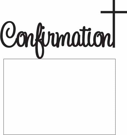 Topper Handwritten Confirmation With Cross