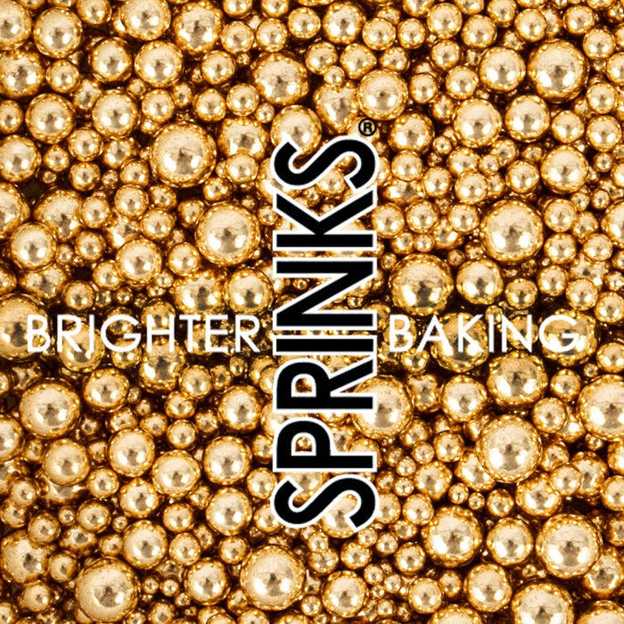 Sprinkles Shapes Bubble Bubble Shiny Gold 500g