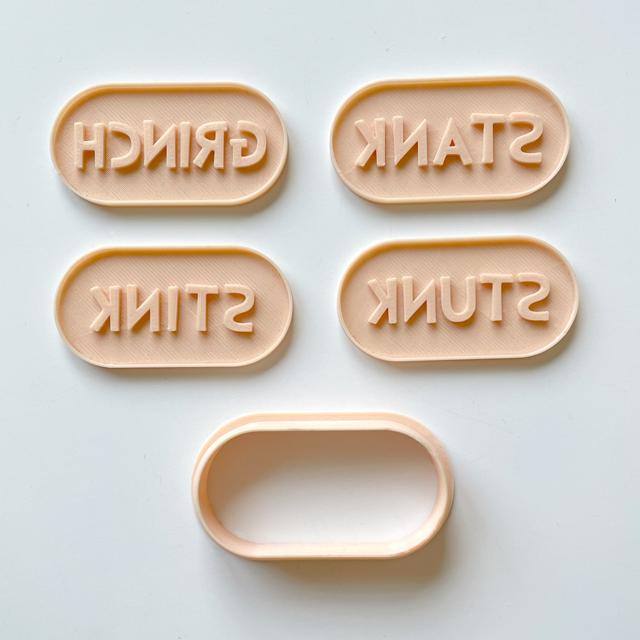 Stamp Embosser With Cutter 'Little Biskut' Grinch Pill Set