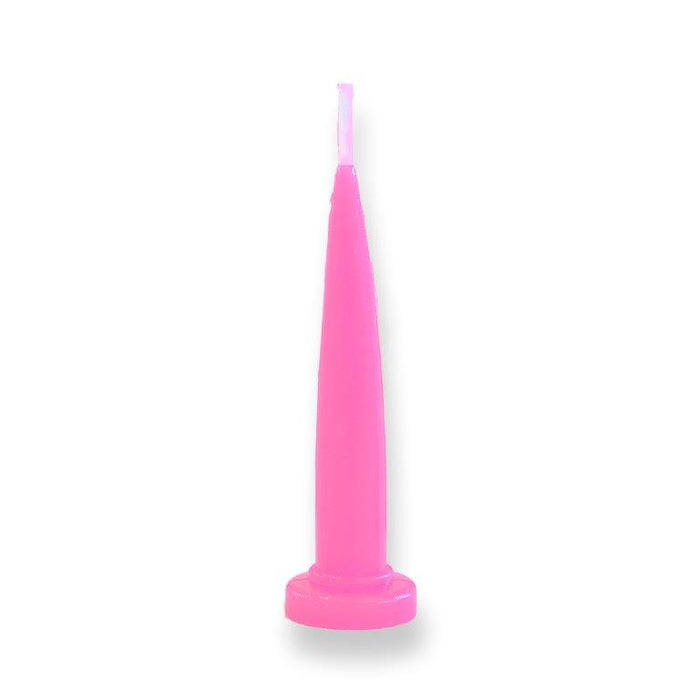 Bullet Candle Hot Pink 12pc